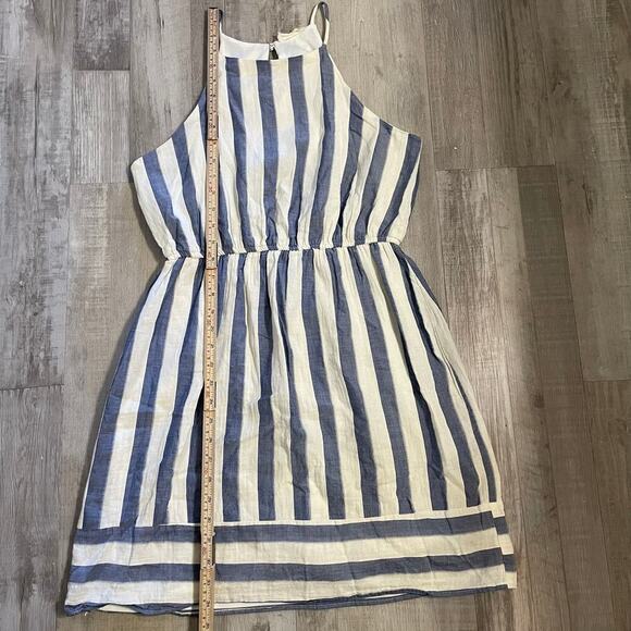 Altar'd State Blue and White Halter Mini Sundress. Size Medium - Picture 6 of 12